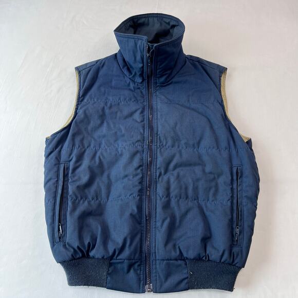 Woolrich Vintage Navy Blue Puffer Vest Size Small - Picture 1 of 7